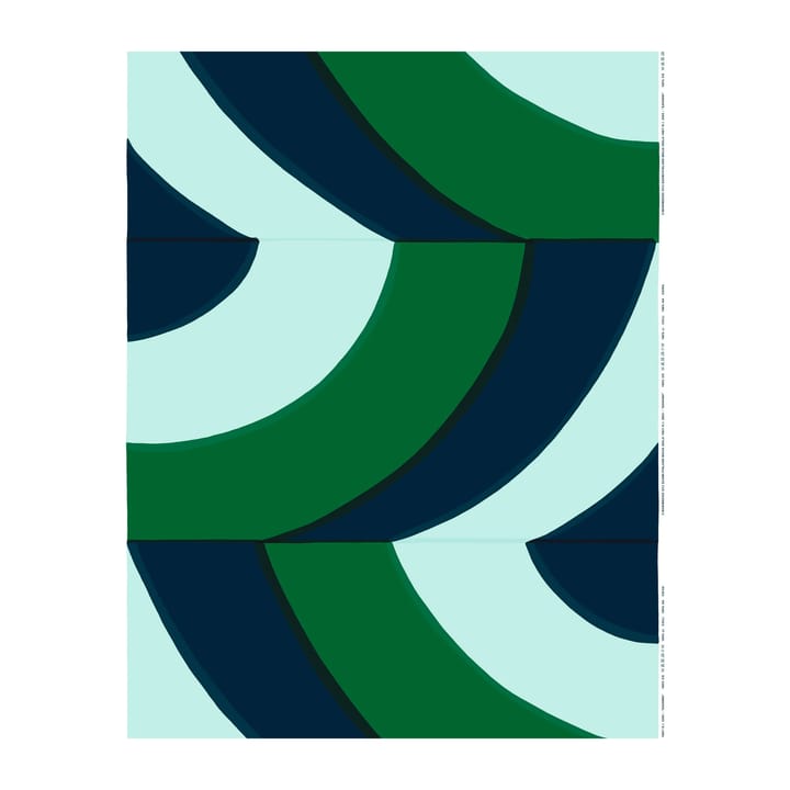 Savanni katoenen stof, Groen-blauw-mint Marimekko