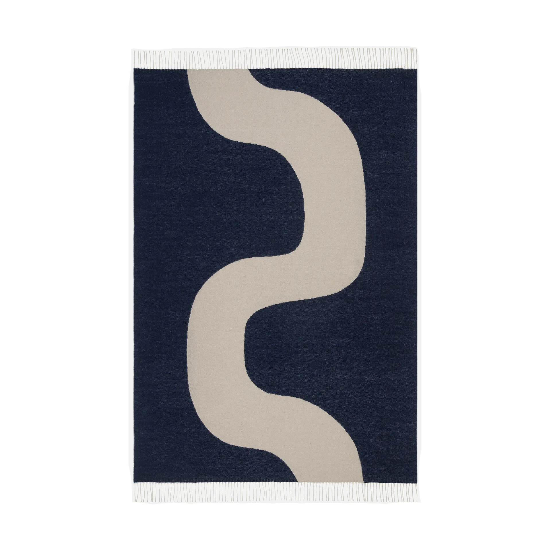 Seireeni deken 130x180 cm, Off white-dark blue Marimekko