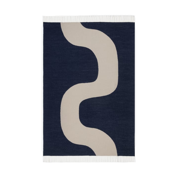 Seireeni deken 130x180 cm - Off white-dark blue - Marimekko