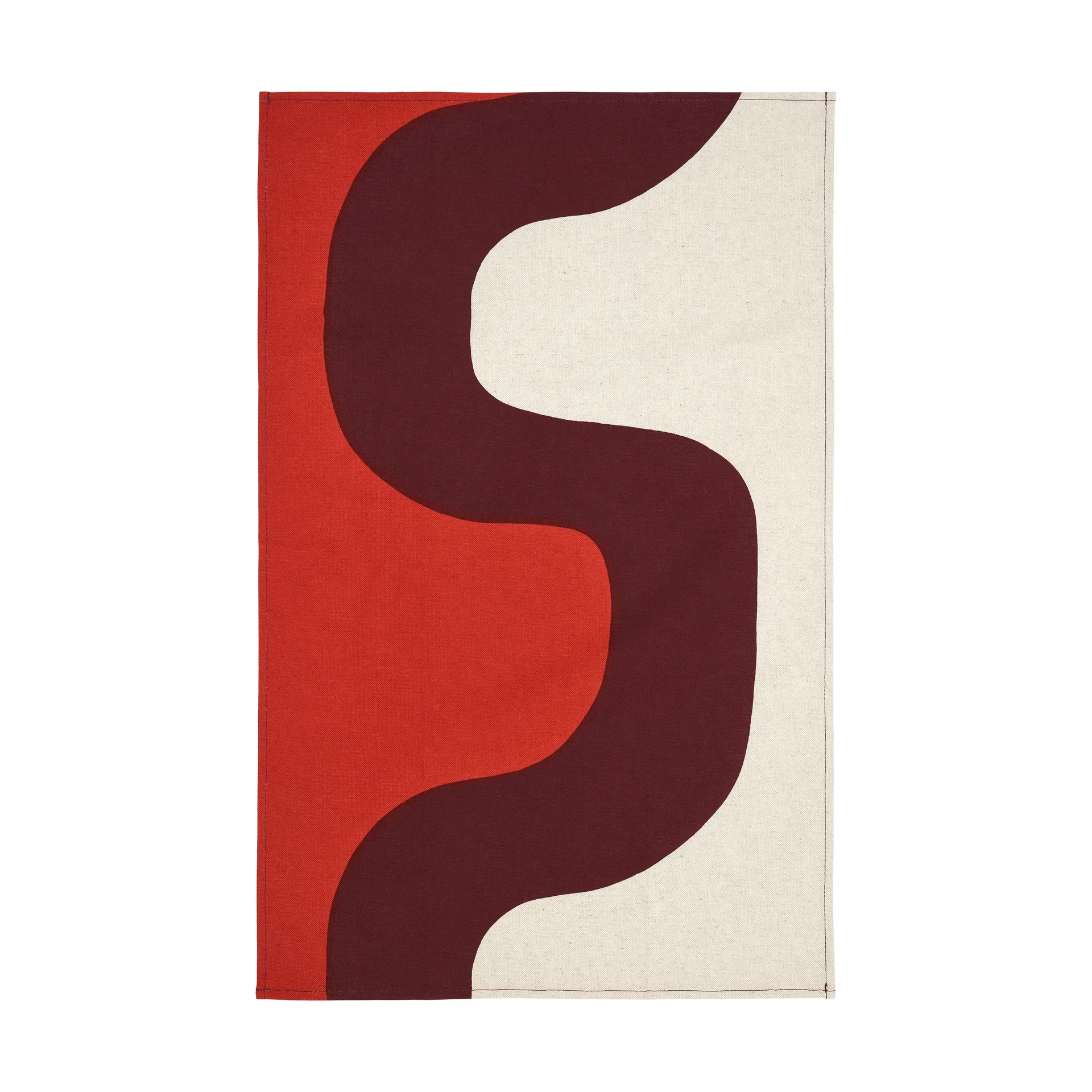 Seireeni keukenhanddoek 47x70 cm, Linen-burgundy-red Marimekko