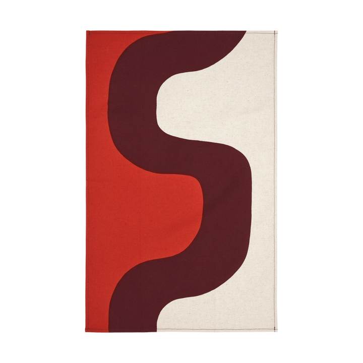 Seireeni keukenhanddoek 47x70 cm, Linen-burgundy-red Marimekko