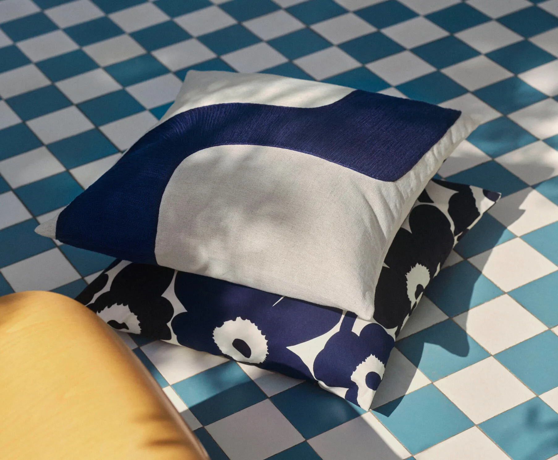 Seireeni kussenhoes 50x50 cm, Linen-dark blue Marimekko