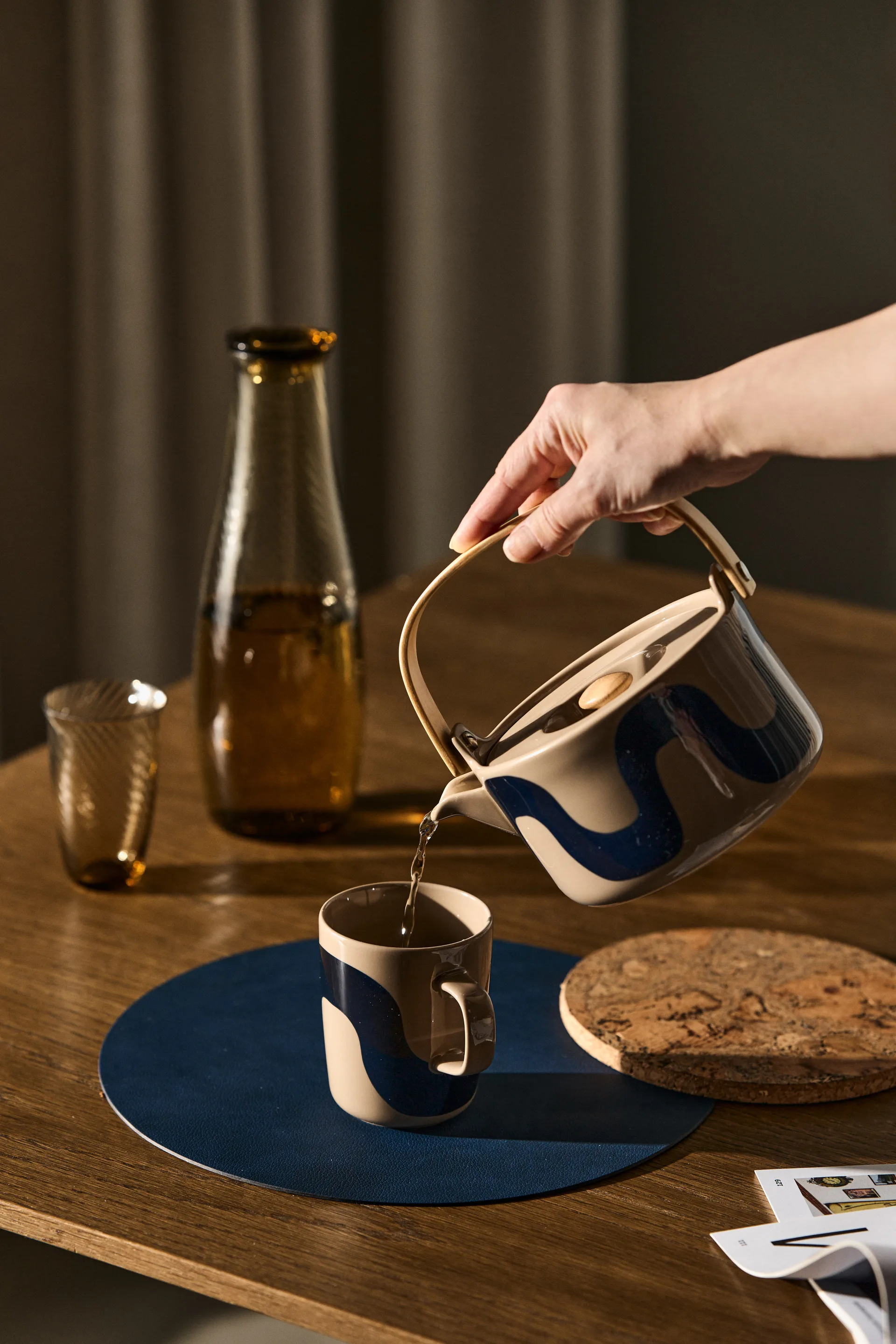 Seireeni mok 25 cl 2-pack, Terra-donkerblauw-mint Marimekko