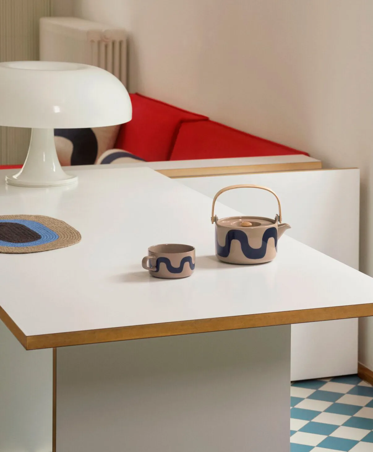 Seireeni theemok 25 cl, Terra-donkerblauw Marimekko
