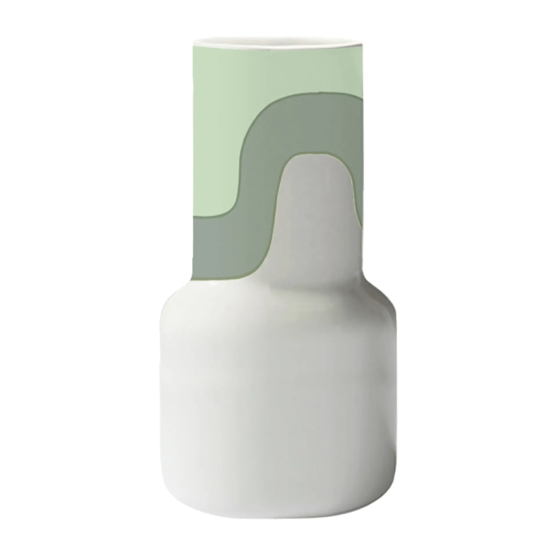 Seireeni vaas 25 cm, Wit-mint-mosgroen Marimekko