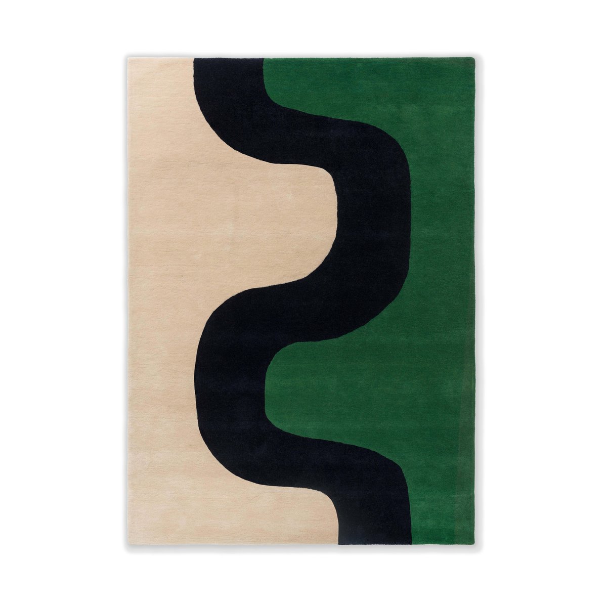 Marimekko Seireeni wollen vloerkleed Green, 140x200 cm