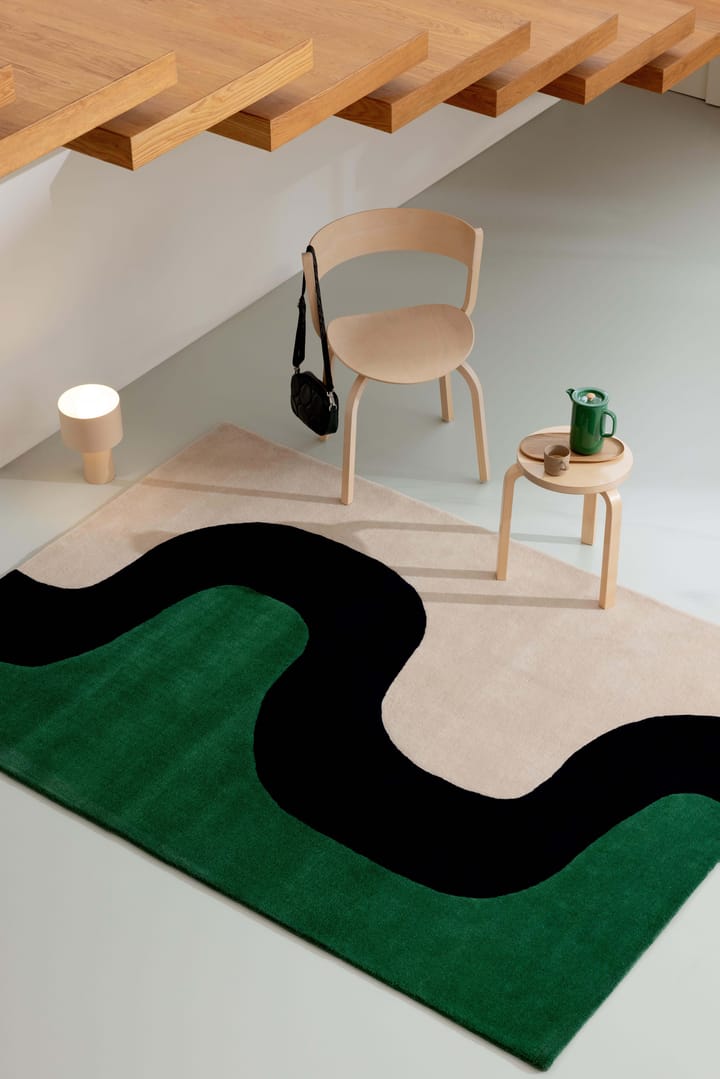 Seireeni wollen vloerkleed, Green, 250x350 cm Marimekko