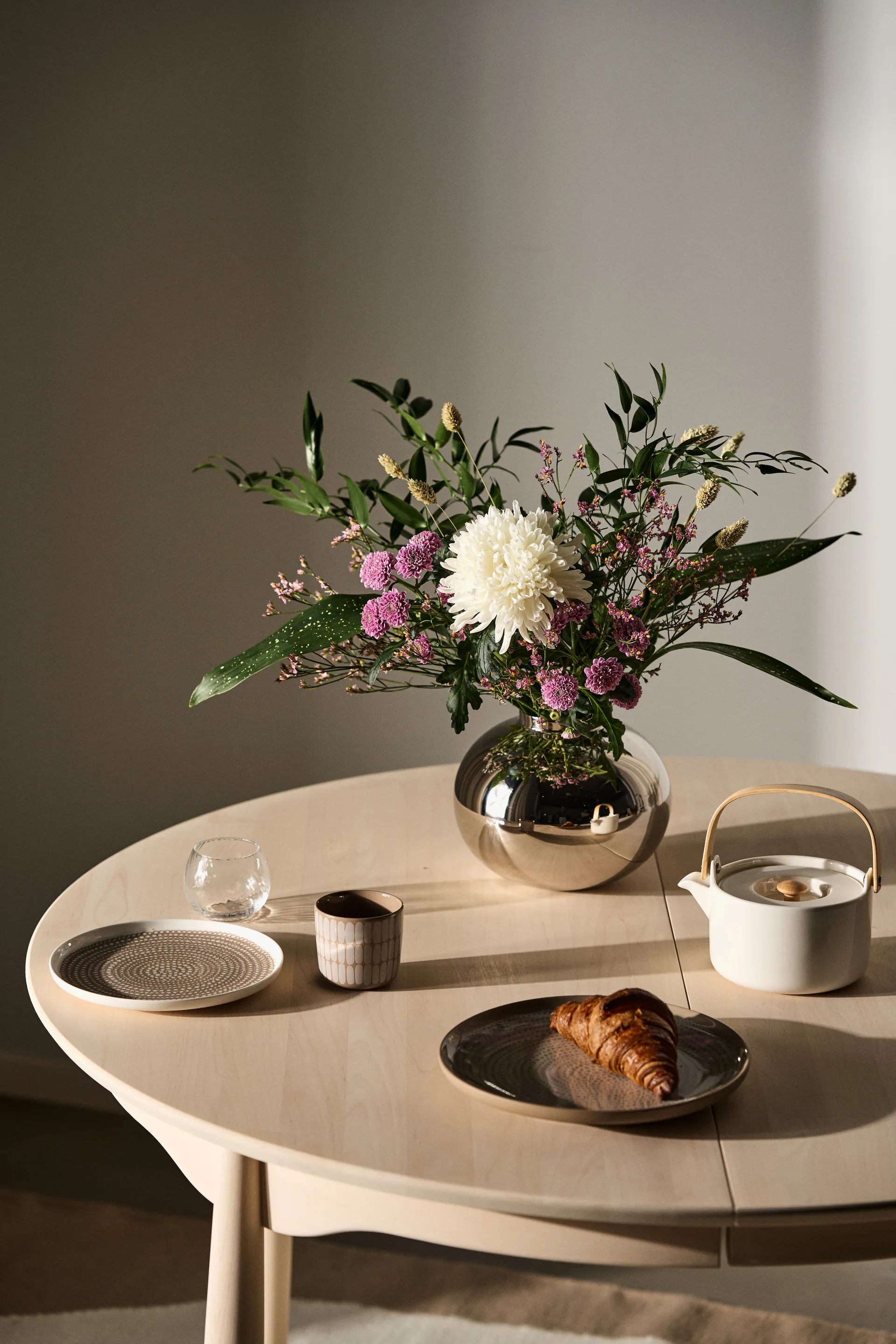 Siirtolapuutarha bord Ø 25 cm, Terra-white Marimekko