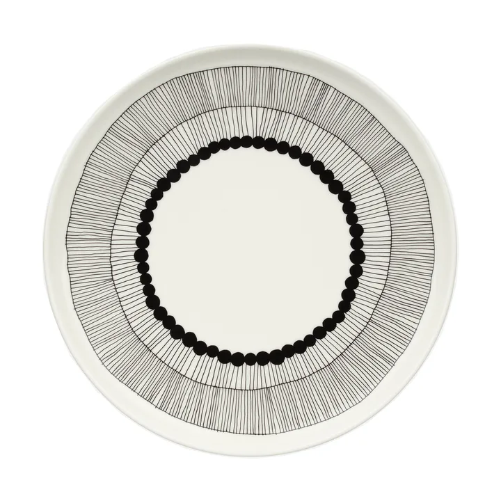Siirtolapuutarha bord Ø 25 cm - White-black - Marimekko