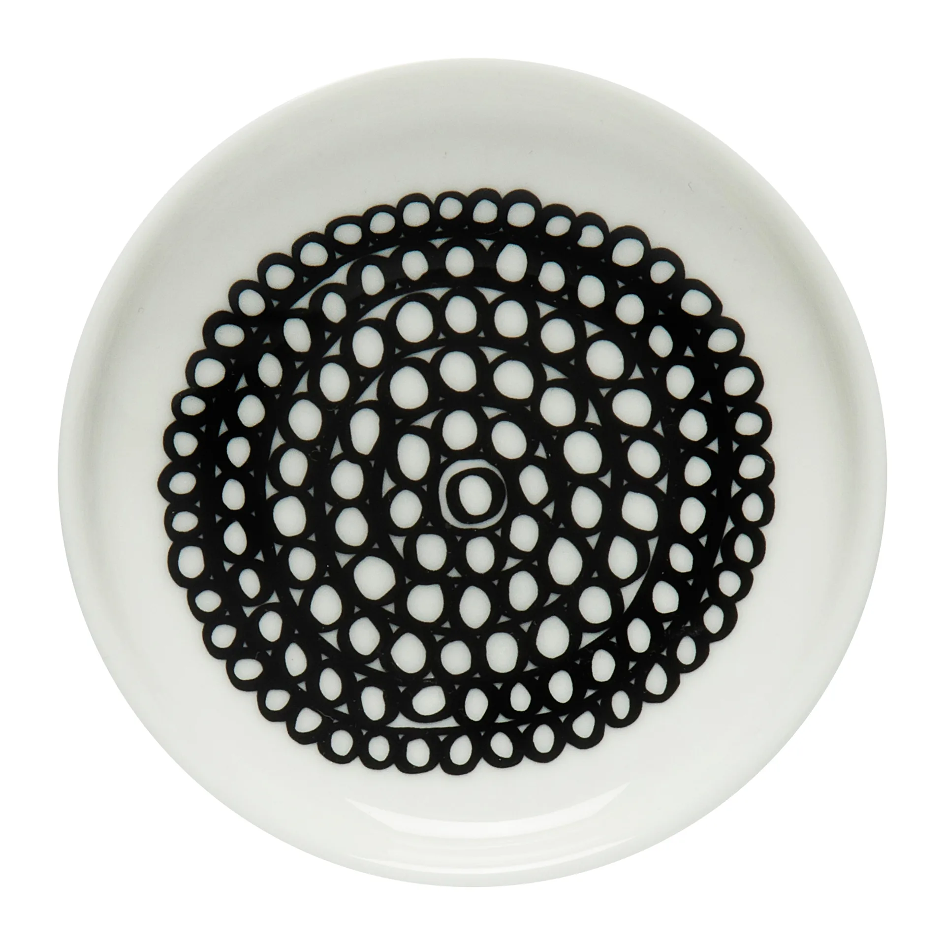Siirtolapuutarha bordje 8,5 cm, zwart-wit Marimekko