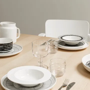 Siirtolapuutarha diep bord Ø 20 cm 4-pack zwart - Marimekko