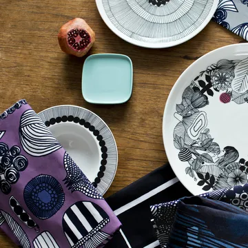 Siirtolapuutarha diep bord Ø 20 cm 4-pack zwart - Marimekko