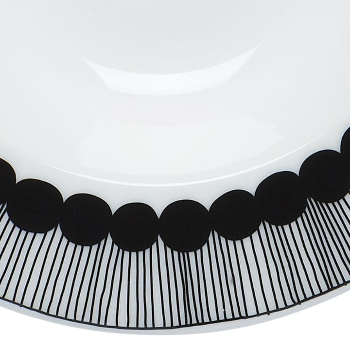 Siirtolapuutarha diep bord Ø 20 cm., zwart-wit Marimekko