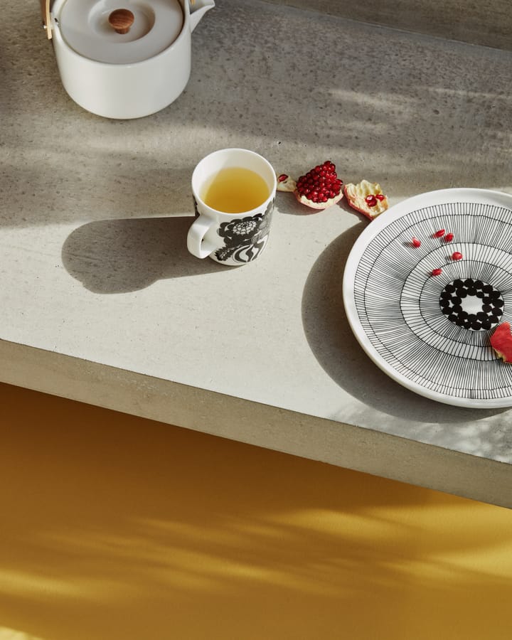 Siirtolapuutarha mok 2,5 dl., wit-zwart (Finland 100 jaar) Marimekko