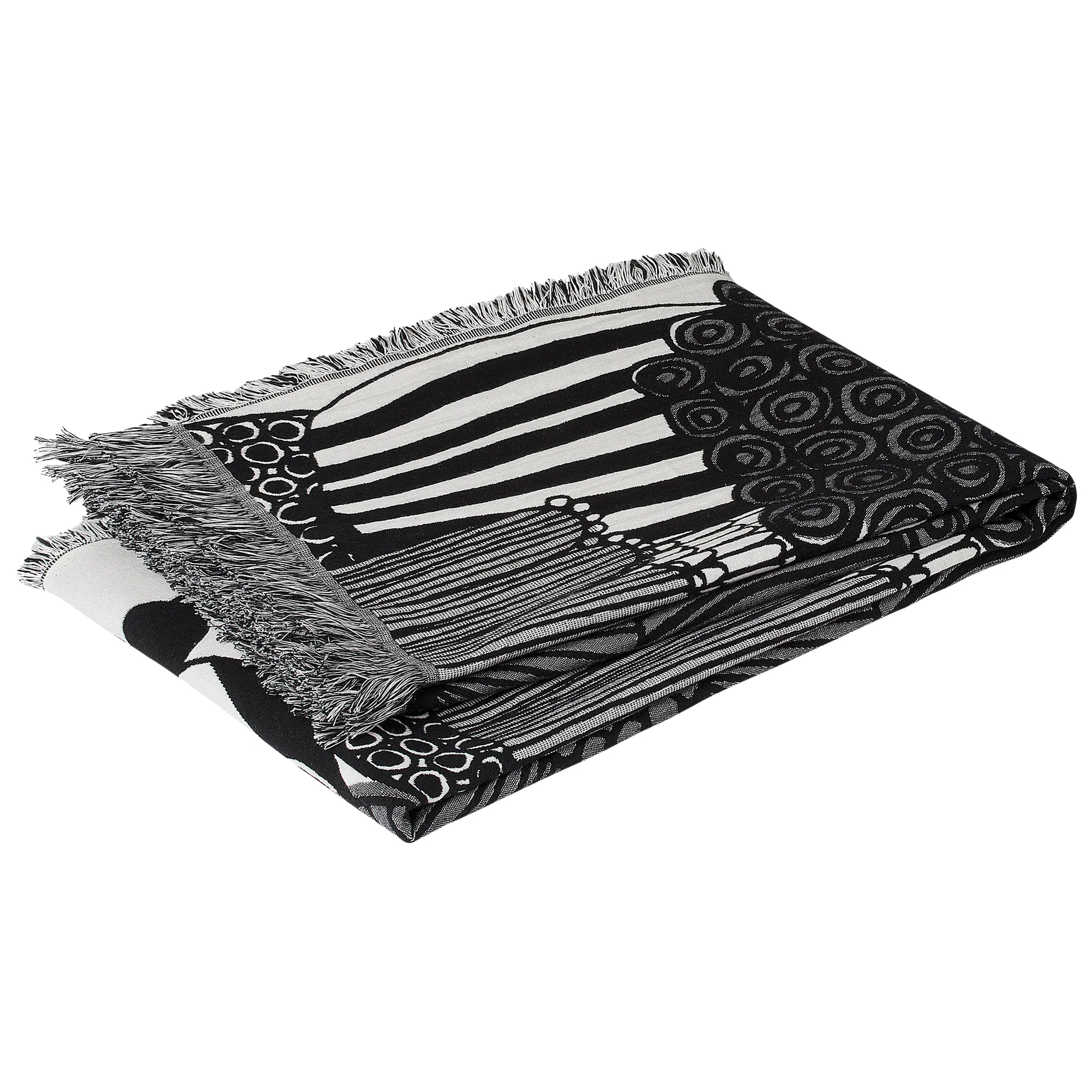 Siirtolapuutarha plaid 130x180 cm, Off white-zwart Marimekko