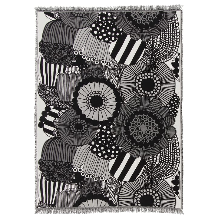 Siirtolapuutarha plaid 130x180 cm, Off white-zwart Marimekko