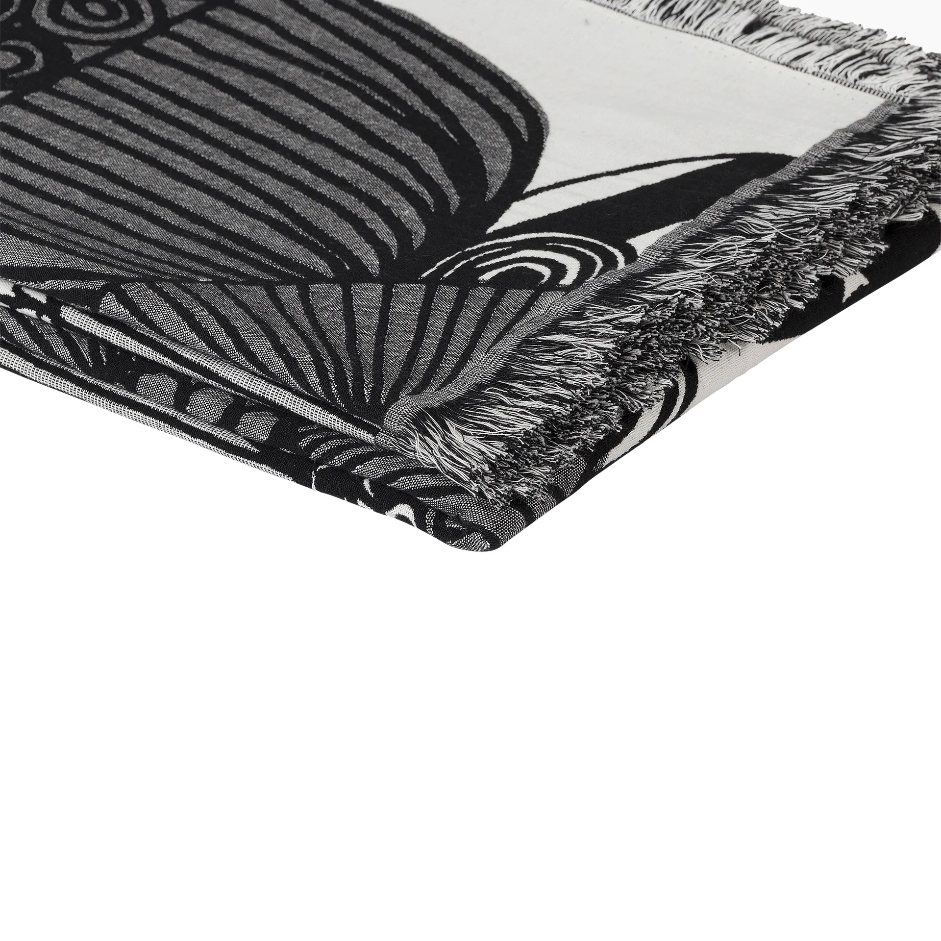 Siirtolapuutarha plaid 130x180 cm, Off white-zwart Marimekko