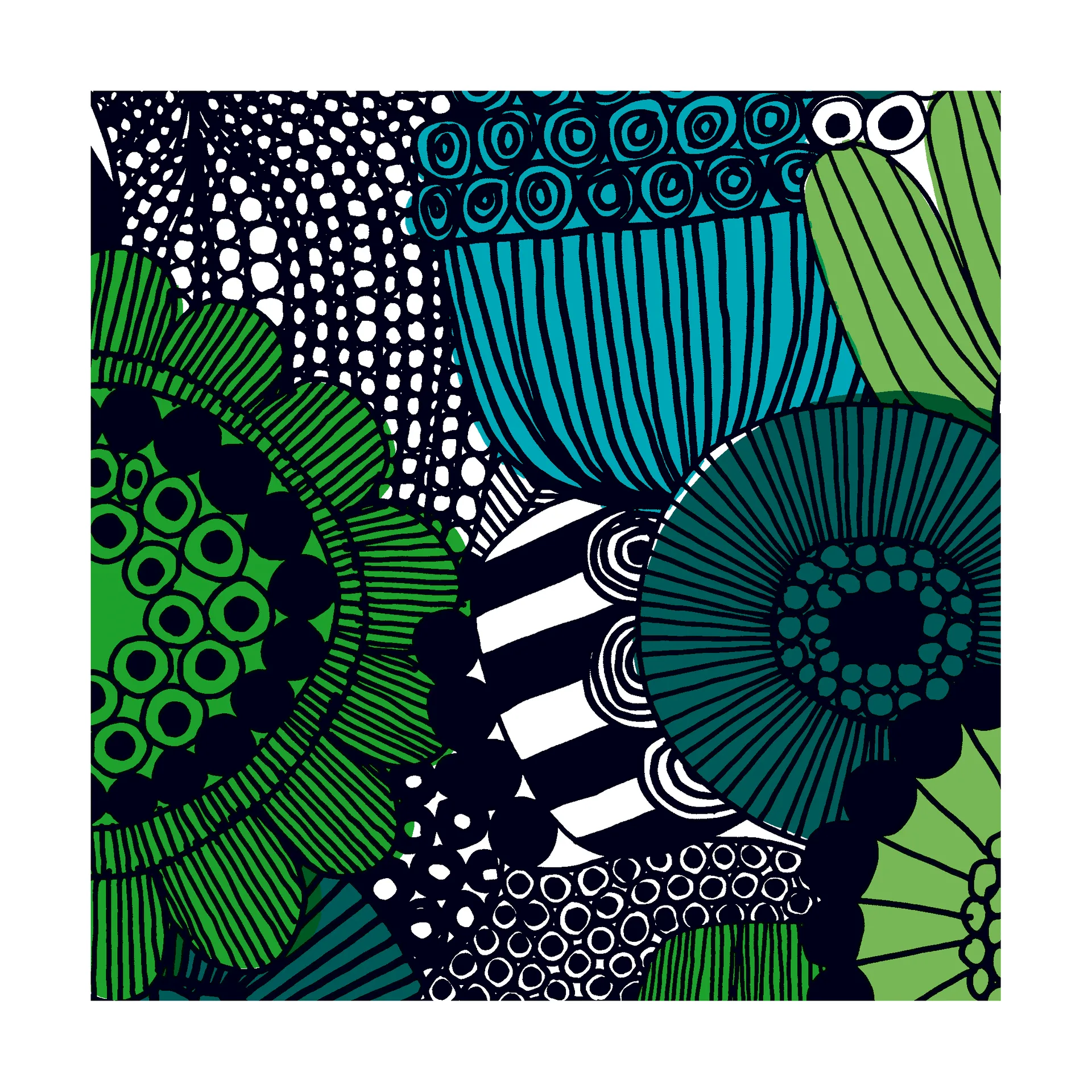 Siirtolapuutarha servet 33x33 cm 20-pack, Blue-Green Marimekko