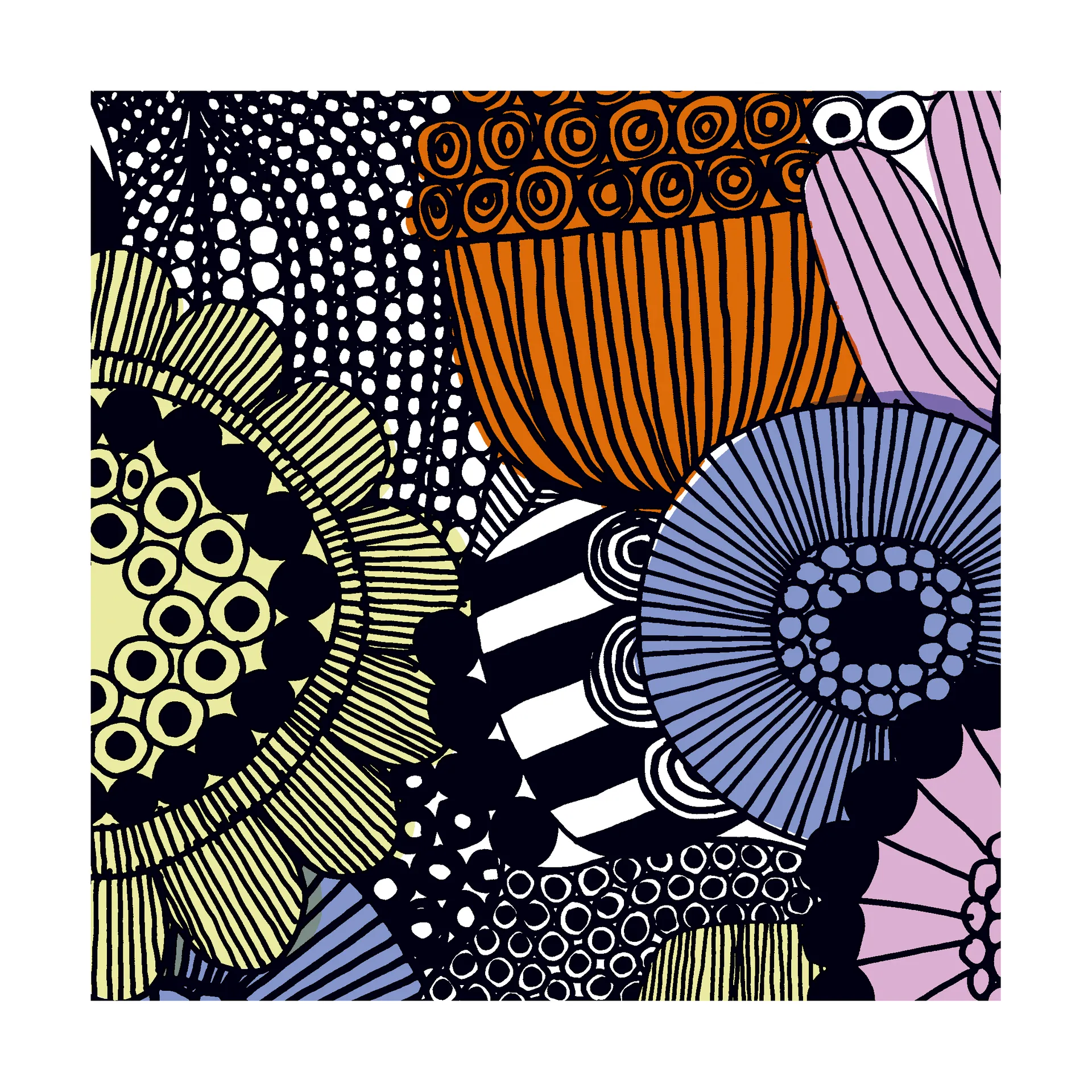 Siirtolapuutarha servet 33x33 cm 20-pack, Pink-Lilac Marimekko