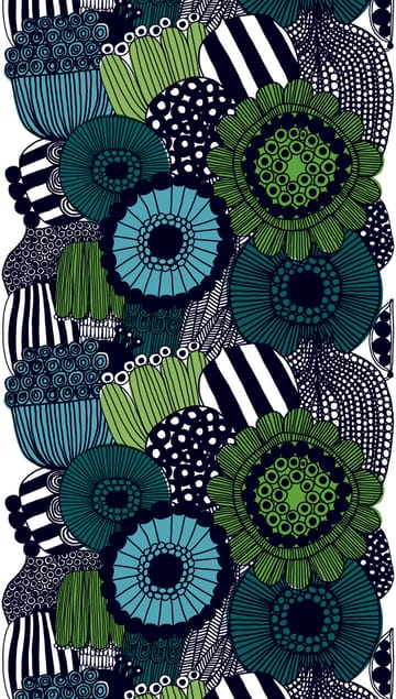 Siirtolapuutarha stof - blauw-groen - Marimekko