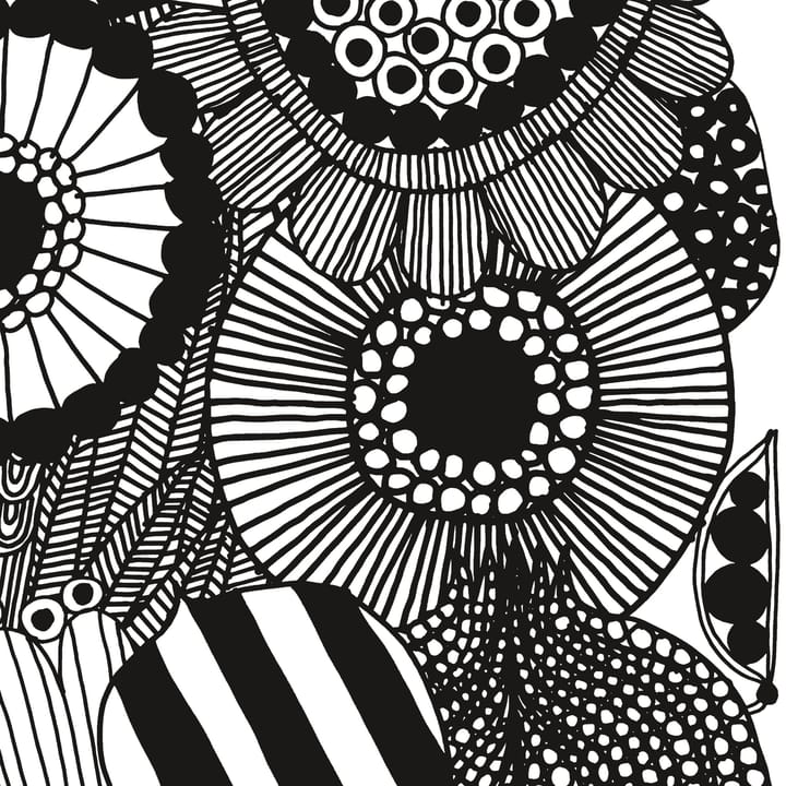 Siirtolapuutarha stof, wit-zwart Marimekko