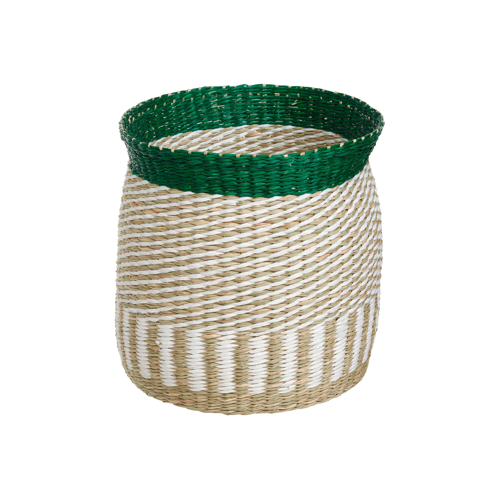 Silkkikuikka opbergmand 27 cm, Wit-beige-groen Marimekko