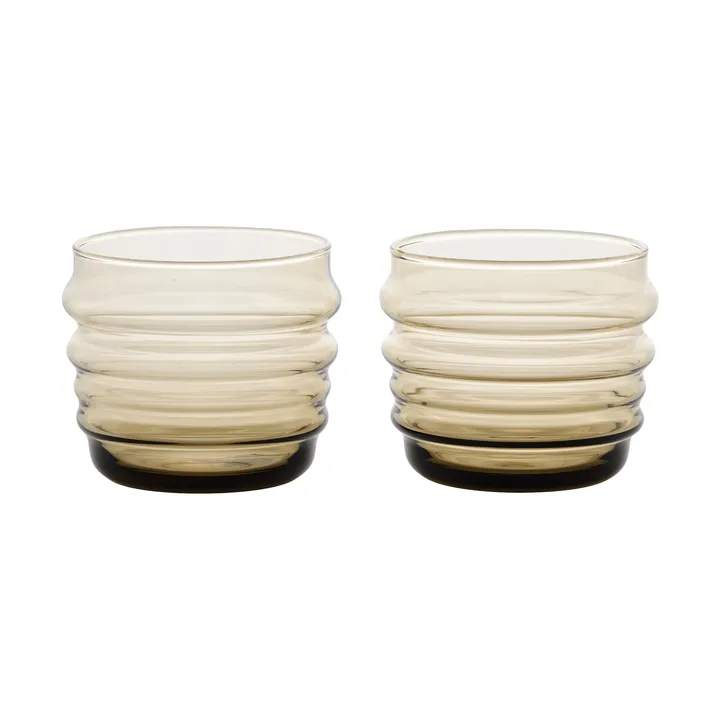 Sukat Makkaralla glas 2-pack - Brown, 20 cl - Marimekko
