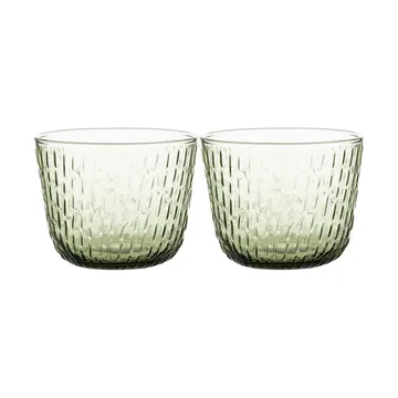 Syksy drinkglas 2 dl 2-pack - Olive - Marimekko