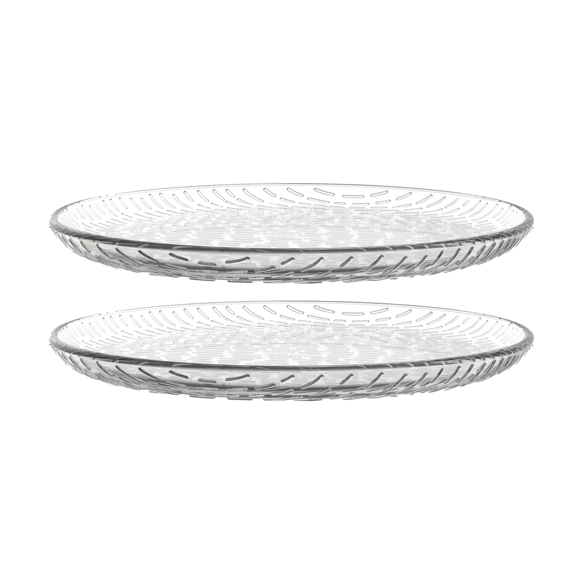 Syksy glazen borden Ø17 cm 2-pack, Clear Marimekko