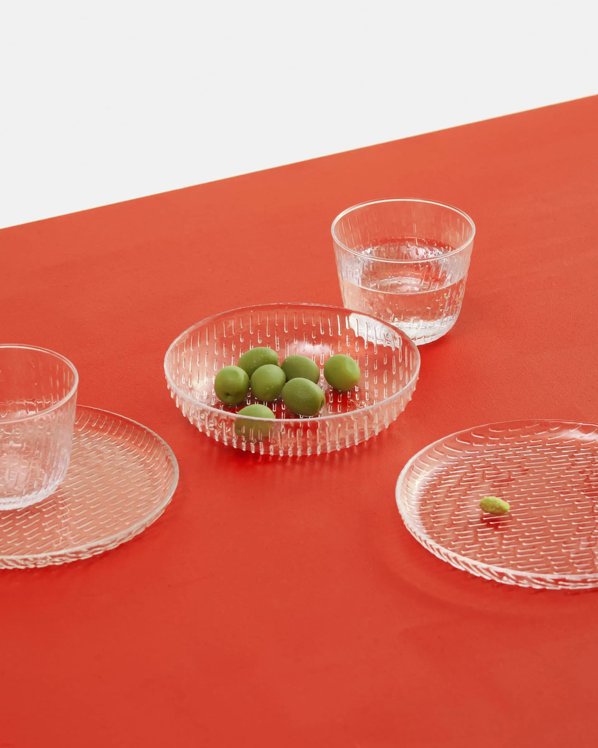 Syksy glazen borden Ø17 cm 2-pack, Clear Marimekko