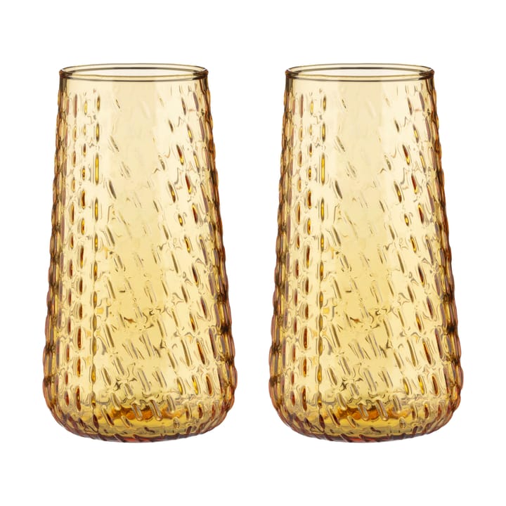 Syksy long tumbler glas 2-pack - Honing - Marimekko