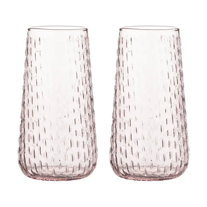 Syksy long tumblerglas 2-pack - Light pink - Marimekko