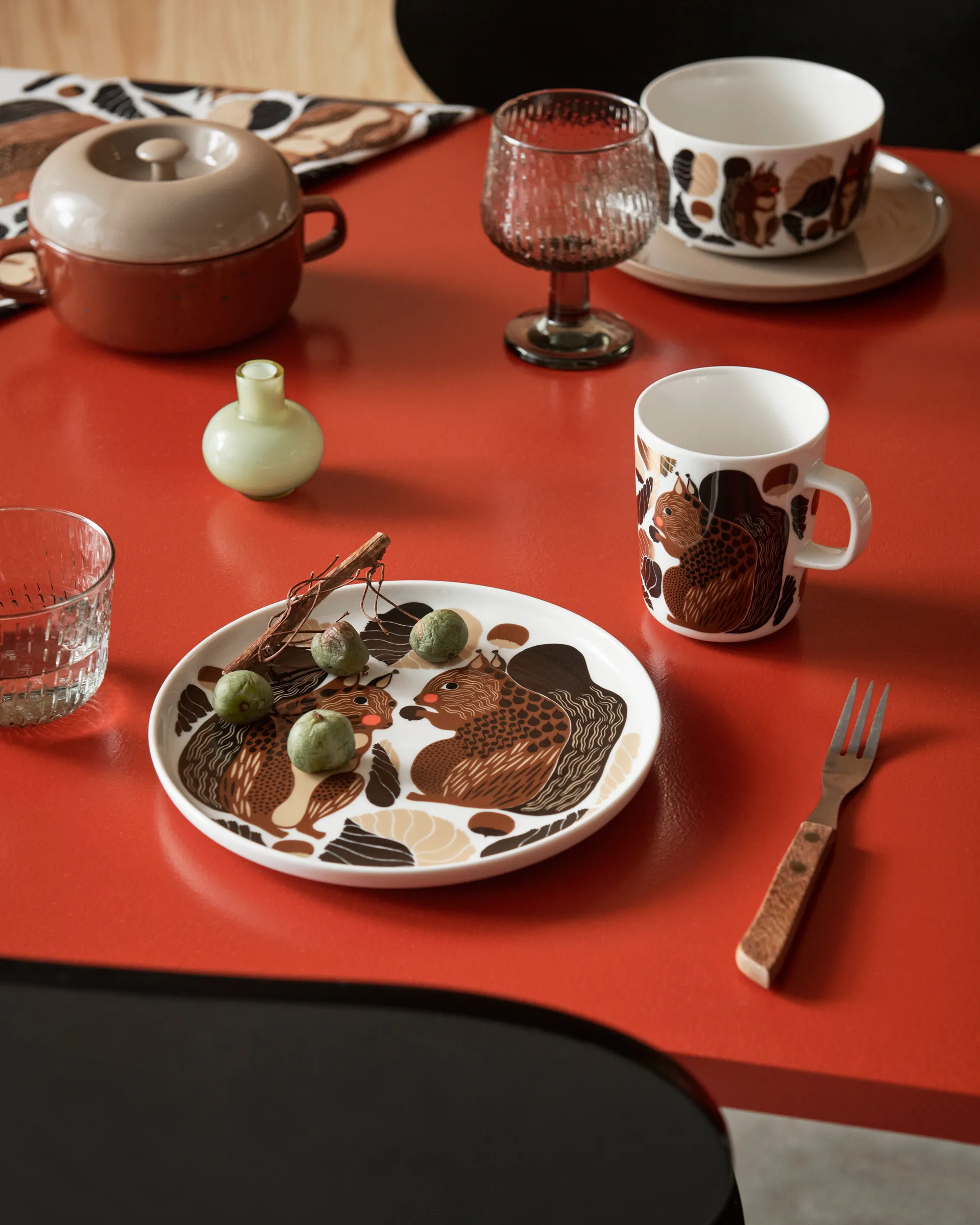 Syksy wijnglas 2,5 dl, Misty grey Marimekko