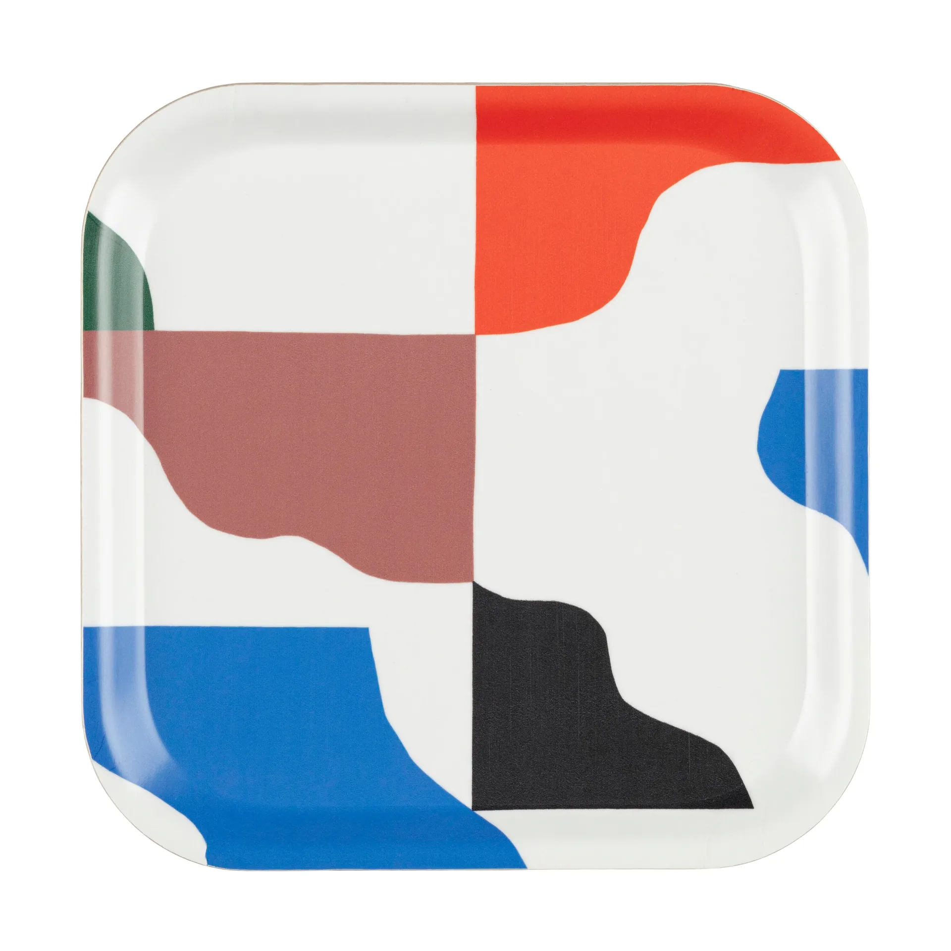 Tasapaino dienblad 20x20 cm, Feather-bright blue-orange Marimekko