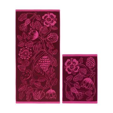 Tiara handdoekenset 2-delig - Bordeaux-roze - Marimekko