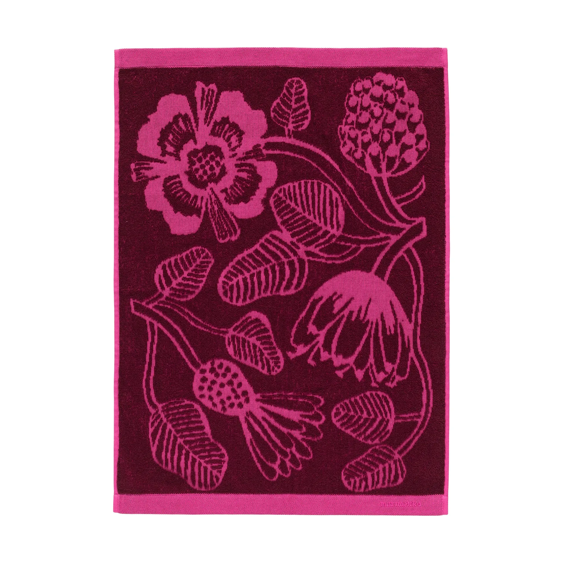 Tiara handdoekenset 2-delig, Bordeaux-roze Marimekko