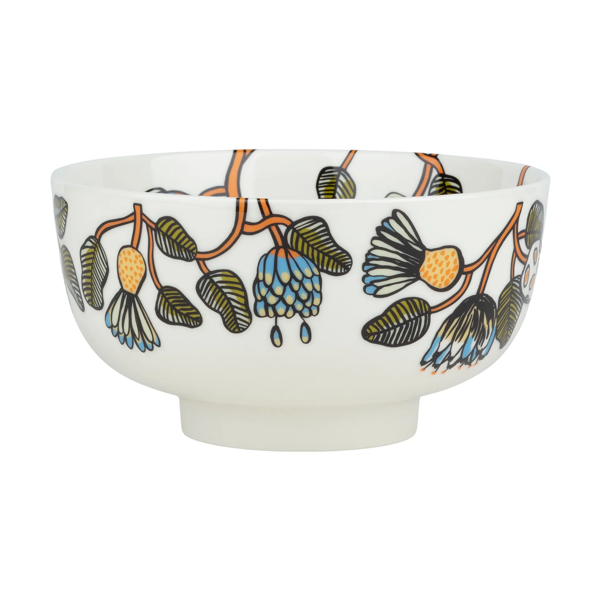 Tiara serveerschaal 1,5 L, White-warm orange-green Marimekko