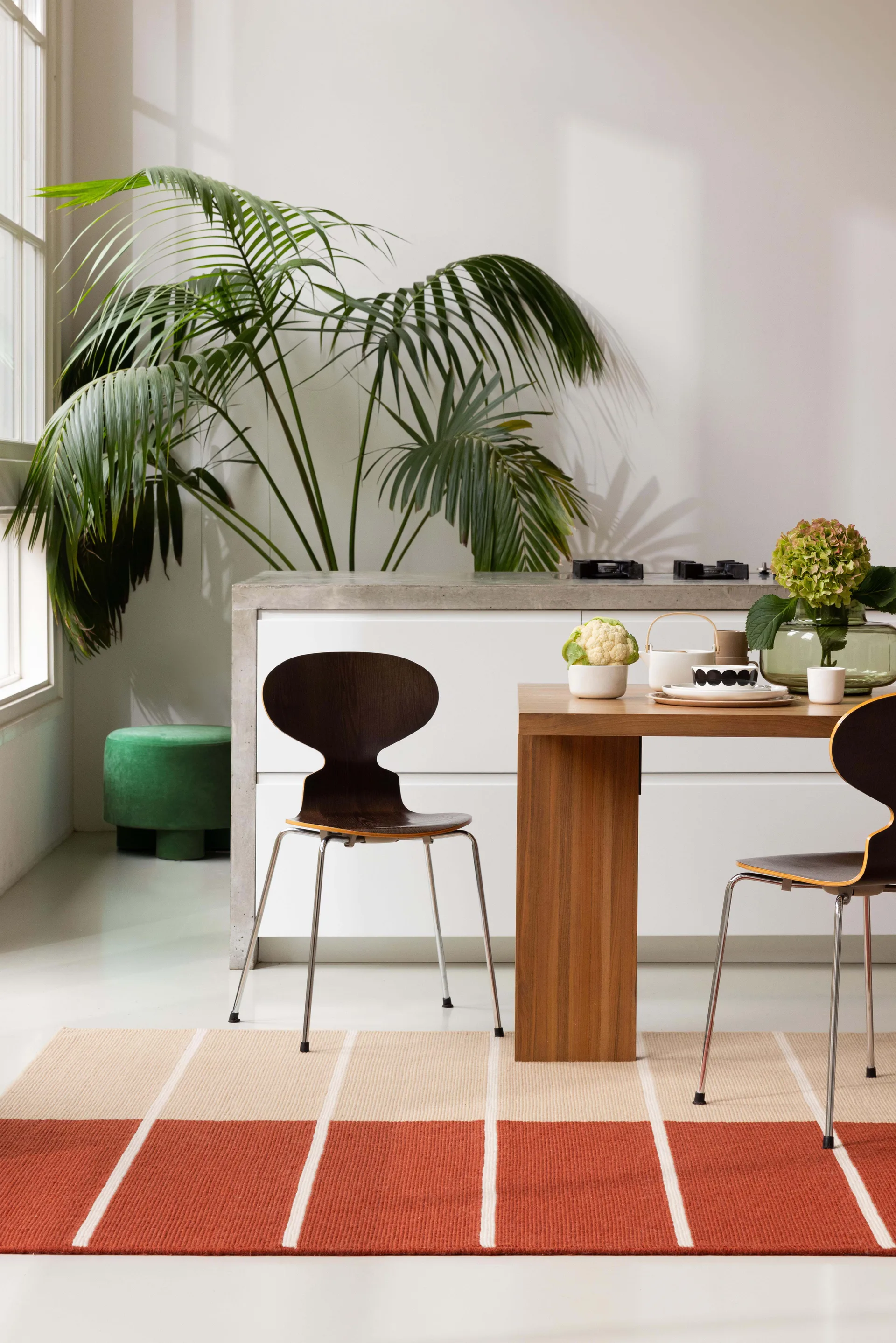 Tiibet wollen vloerkleed, Burnt Orange, 200x280 cm Marimekko