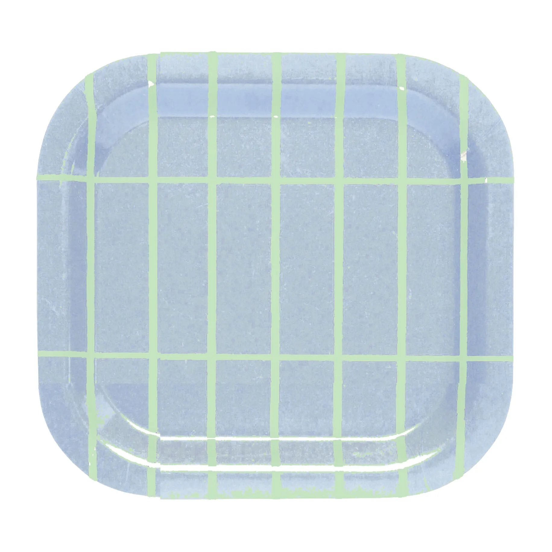 Tiiliskivi dienblad 20x20 cm, Lichtblauw-mint Marimekko