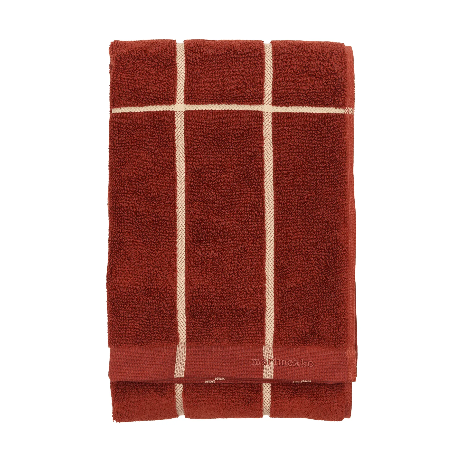 Tiiliskivi handdoek 70x150 cm, Brick-plum-hay Marimekko