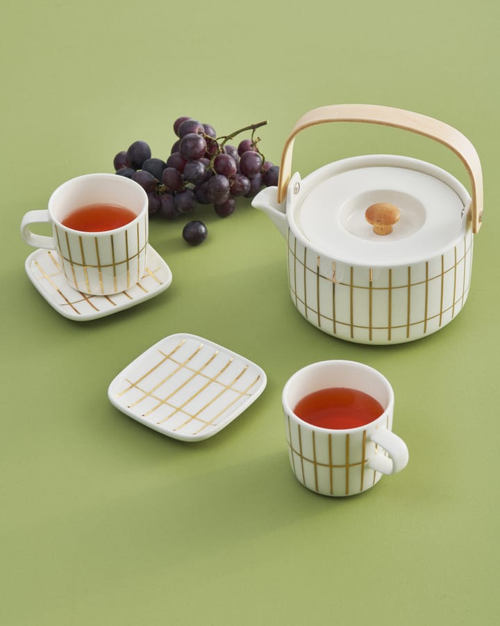 Tiiliskivi koffiekop 20 cl, White-gold Marimekko
