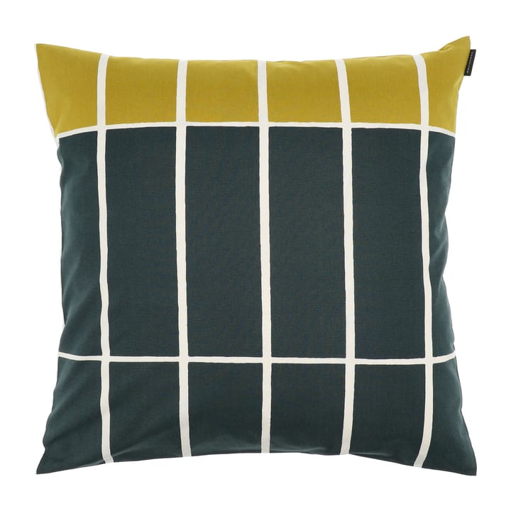Tiiliskivi kussenhoes 50x50 cm, Geel-donkergroen Marimekko