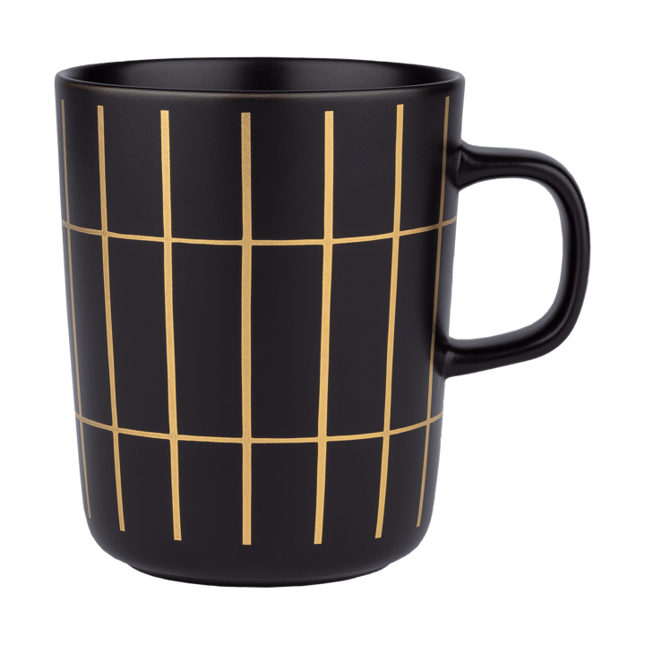 Tiiliskivi metal mok 25 cl - Black-gold - Marimekko