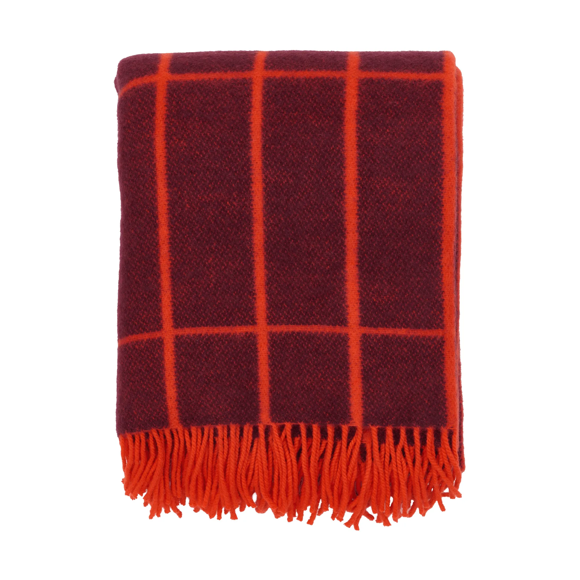 Tiiliskivi plaid, Plum-oranjerood Marimekko