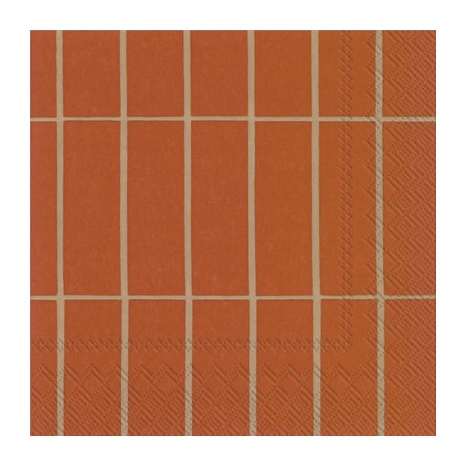 Tiiliskivi Raita servet 20-pack - Copper linen - Marimekko