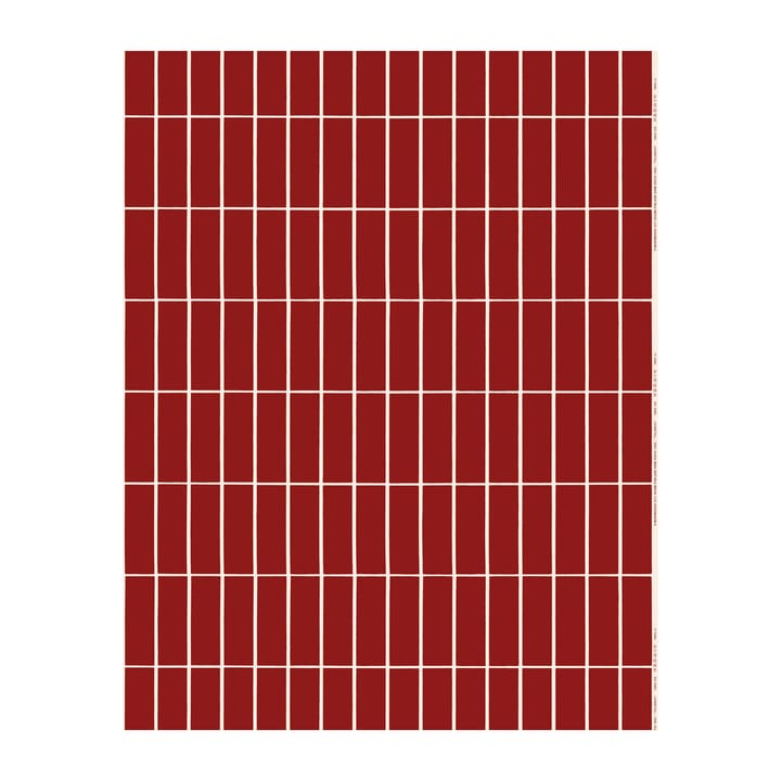 Tiiliskivi satijnen stof, Rood-beige Marimekko