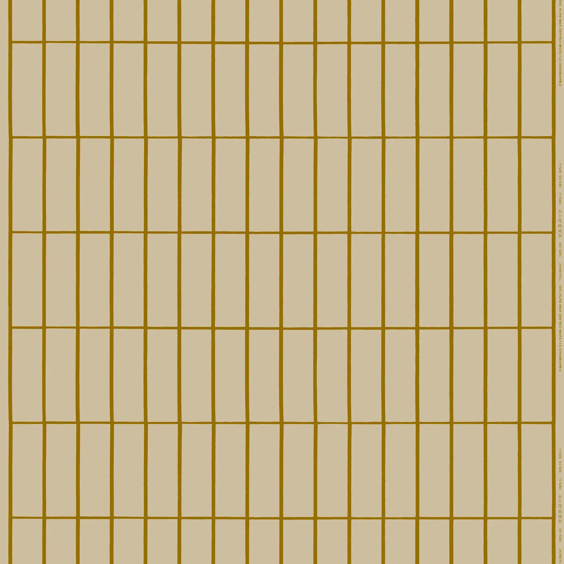 Tiiliskivi stof katoen-linnen, linen-olive Marimekko