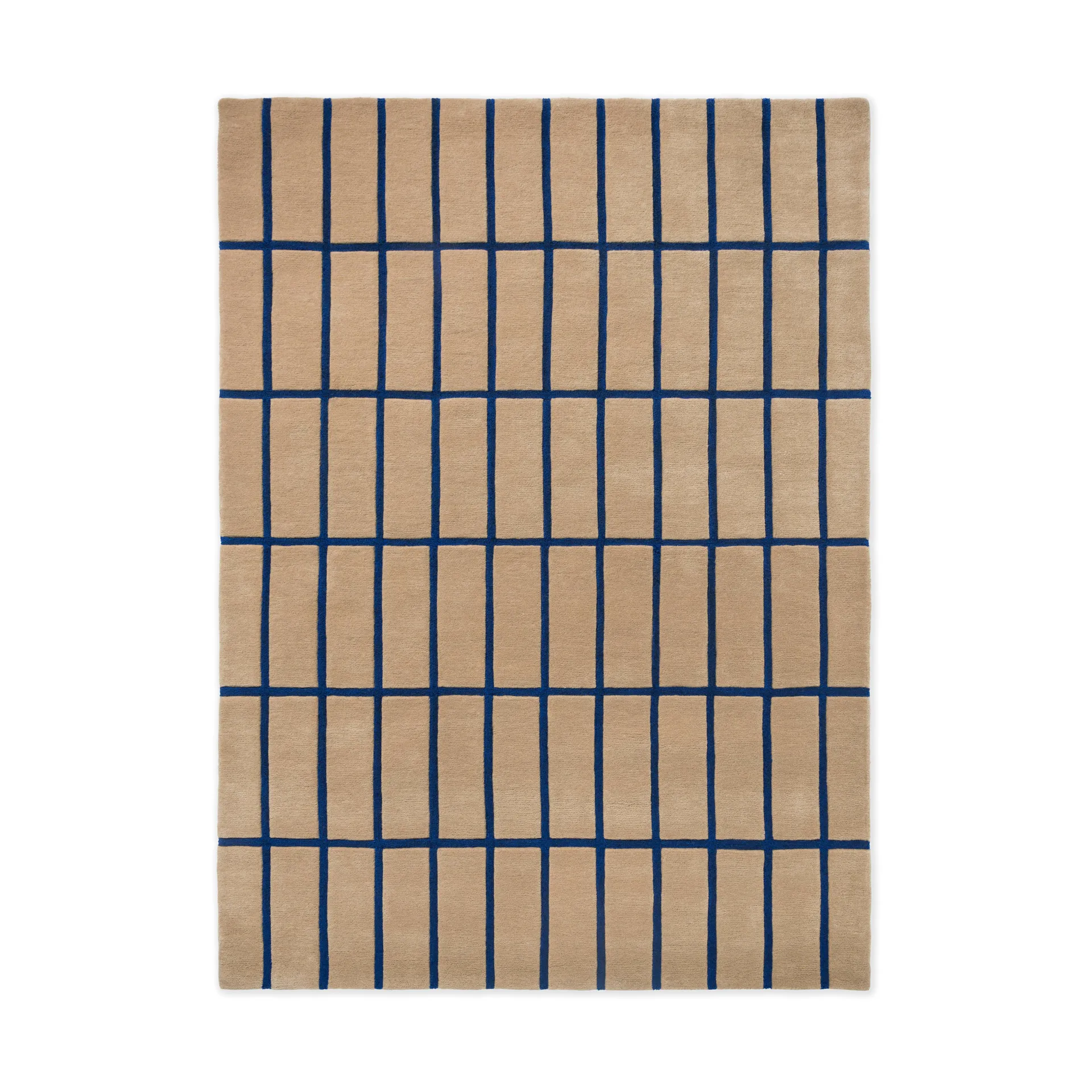 Tiiliskivi wollen vloerkleed, Bright Blue, 250x350 cm Marimekko