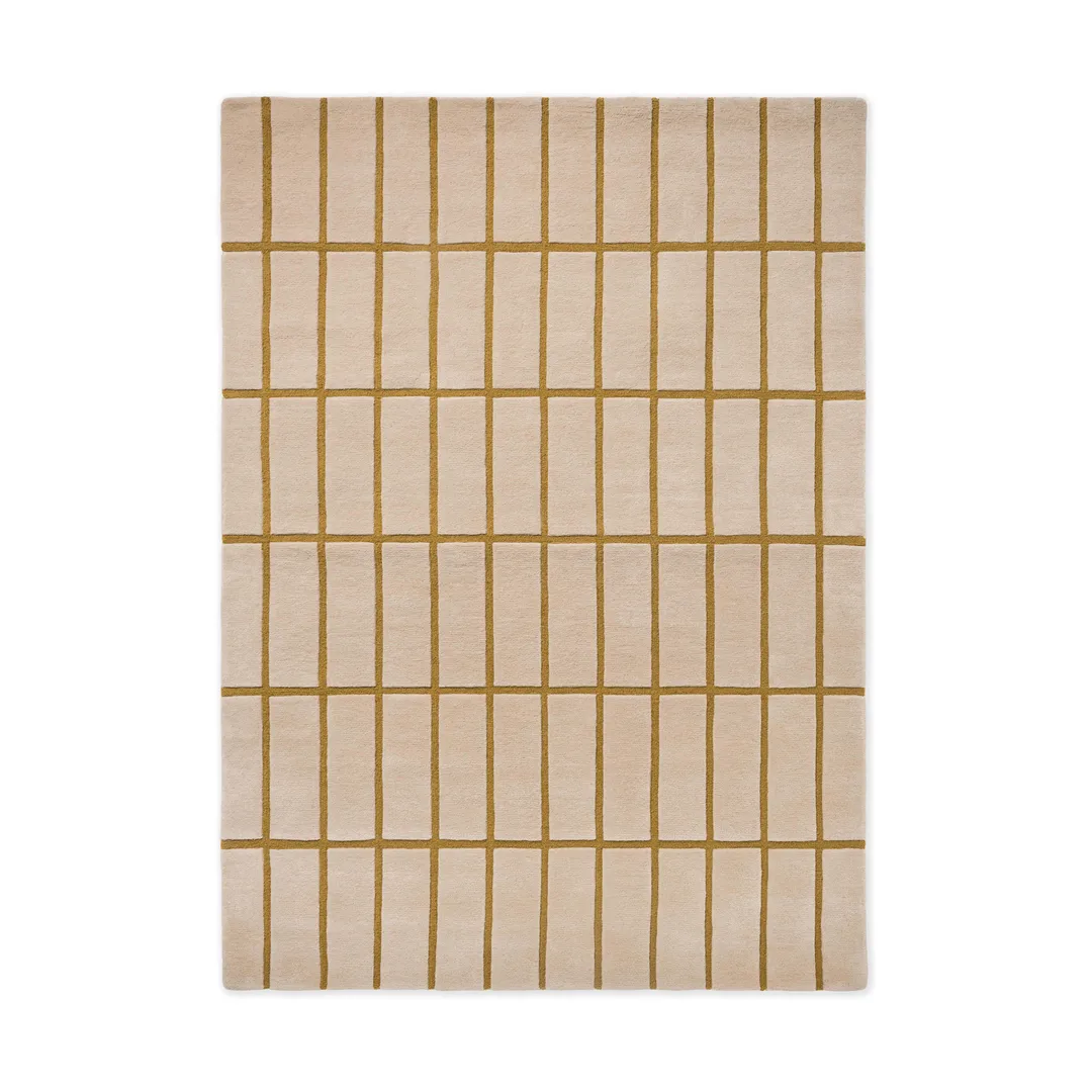 Tiiliskivi wollen vloerkleed, Bronze Yellow, 170x240 cm Marimekko