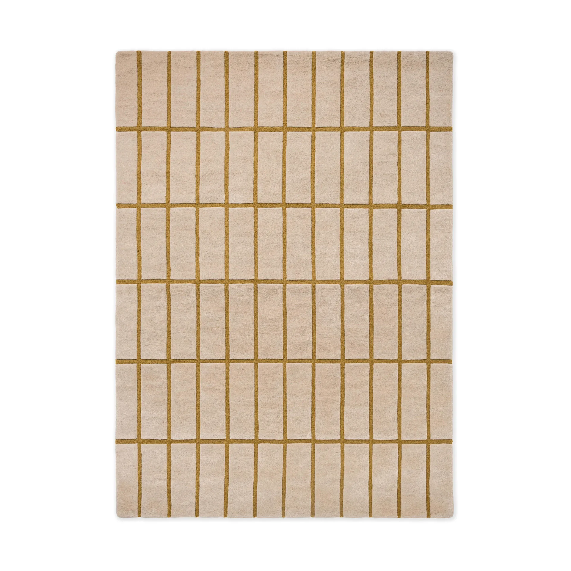 Tiiliskivi wollen vloerkleed, Bronze Yellow, 250x350 cm Marimekko